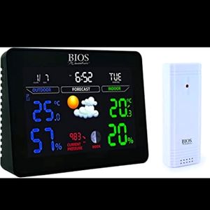BIOS WEATHER  THERMOMETER , INDOOR OUTDOOR WIRELESS ,USED ONCE ONLY .